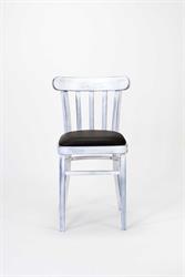 Bistrostuhl weiß mit Patina, 2193 MARCONI P, wählen Sie: spezielle Beizfarbe - Vintage-Look, Polsterung Kunstleder Standard - Bruno 05, klassischer Stuhl im Antiklook. Stühle von tschechischem Hersteller.